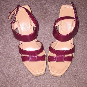 Salvatore Ferragamo Maroon Wedges